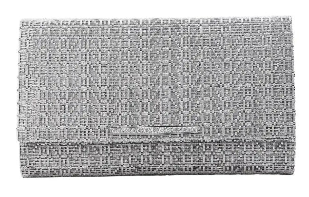 1960's Diamond Ladies Italian 18K White Gold Clutch Purse