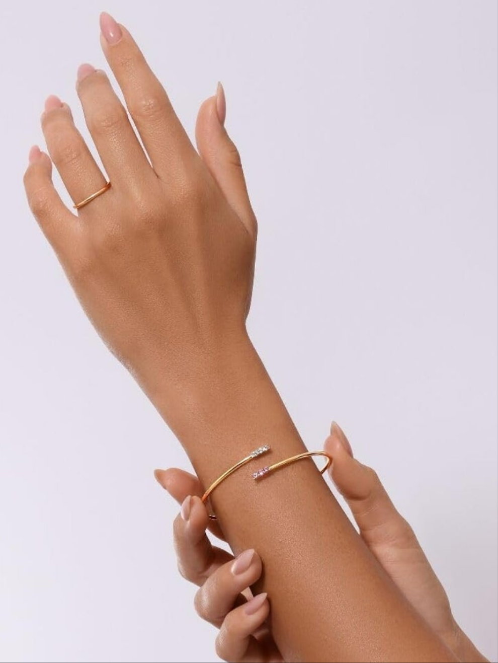 14K Yellow/White Gold Plated Silver Bracelet With Moissanite/Lab Grown Diamond/Lab Grown Pink Sapphire & Alexandrite, Bracelet For Women, Gift For Her Comes With Gift Box
