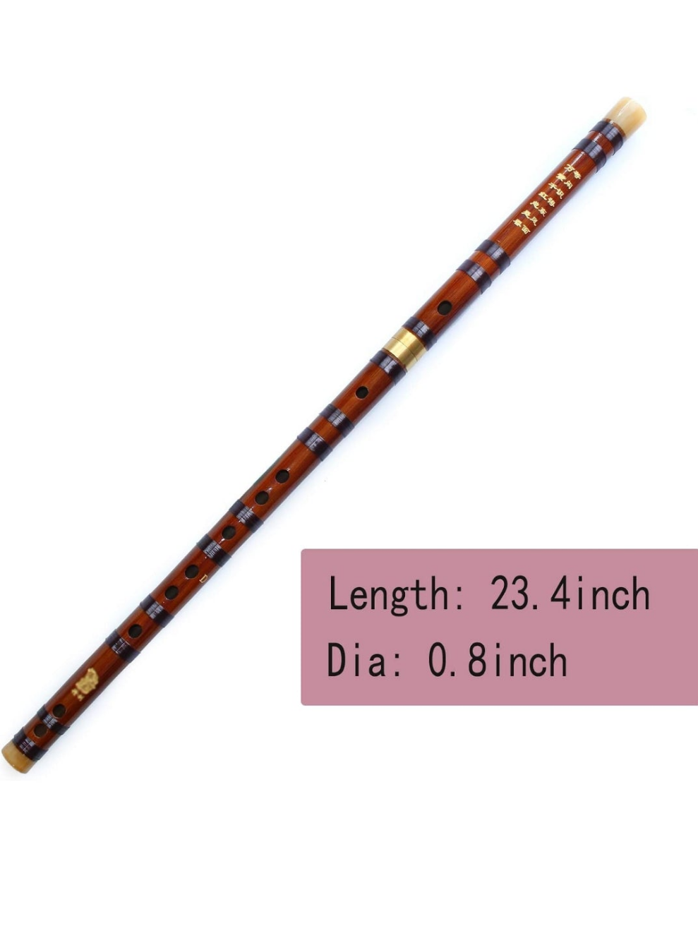 Vintage Style Bamboo Flute Chinese Musical Instrument Traditional Dizi (KEY D)