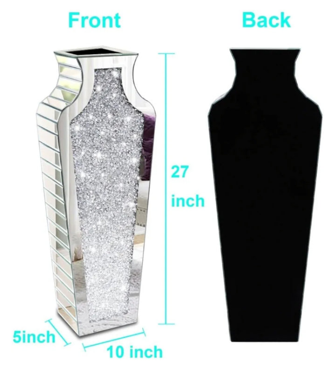 Decorative Mirror Vase Large Size Luxury for Home Decor. Can’t Hold Water.