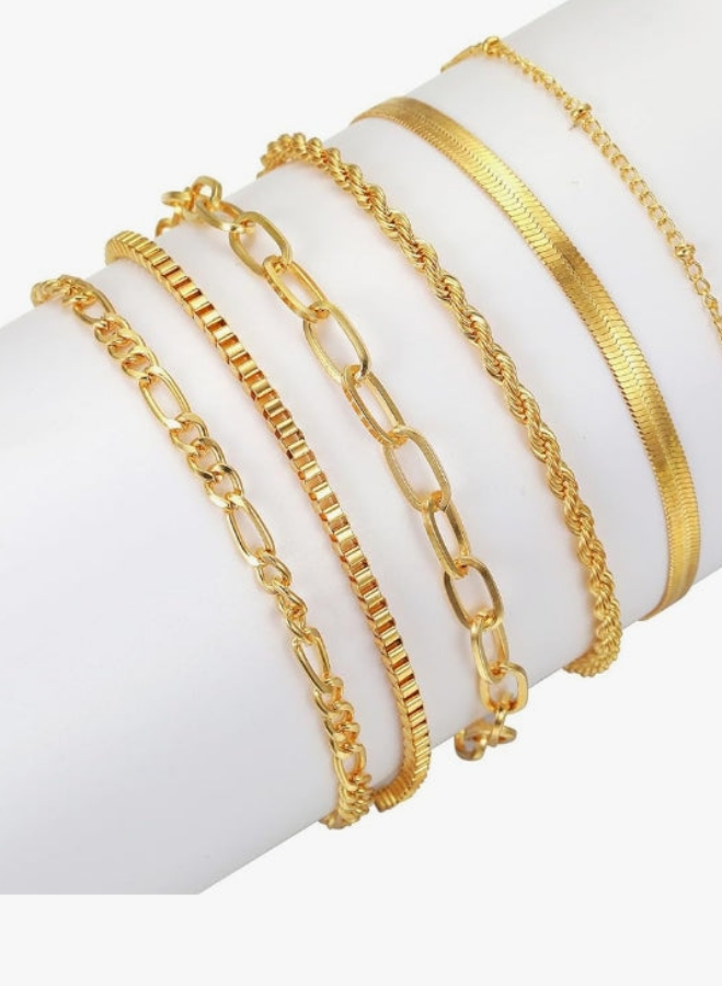 69 Pieces Gold Jewelry Set for Women Fashion Costume Jewelry Gold Plated Necklace Bracelet Gold Earrings Set for Women