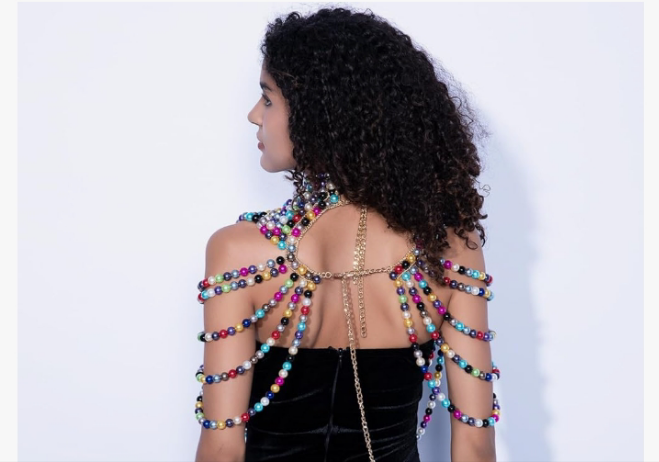 Pearl Body Chain Bra - Fashion Shoulder Necklaces Bra Chain Body Jewelry