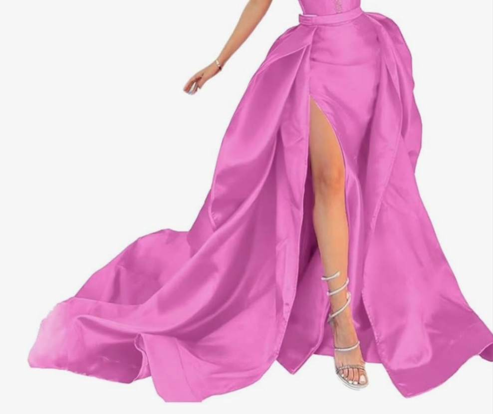 Satin Wedding Dresses for Women Beaded Strapless Mermaid Formal Gowns and Evening Dresses