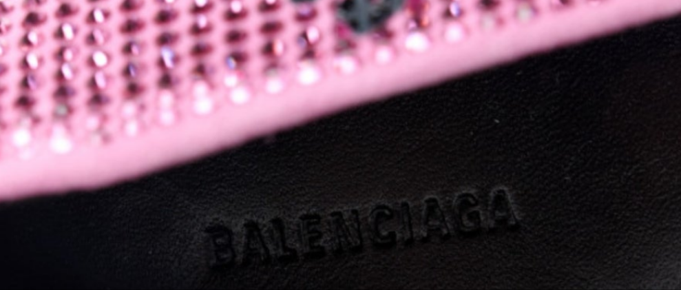 Balenciaga Square Knife Embellished Pink Pumps women's