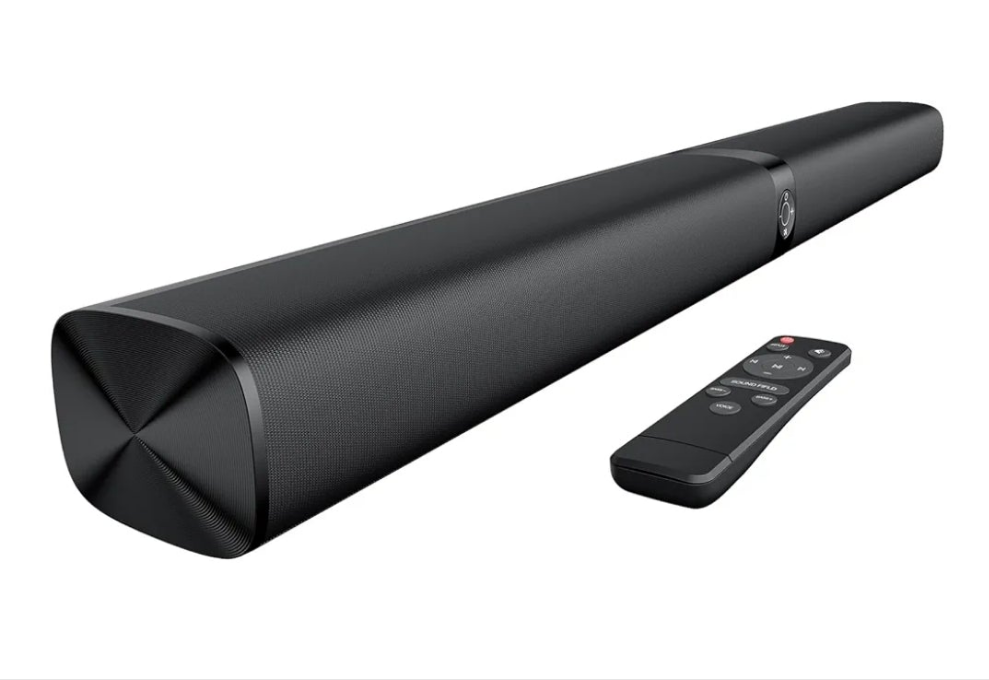 Sound Bar for Smart TV, Soundbar with Bluetooth/ARC/Opt/AUX Connect, Auto Volume Boost, 3 Equalizer Modes, 2 in 1 Detachable Soundbar for TV/PC/Gaming/Projectors