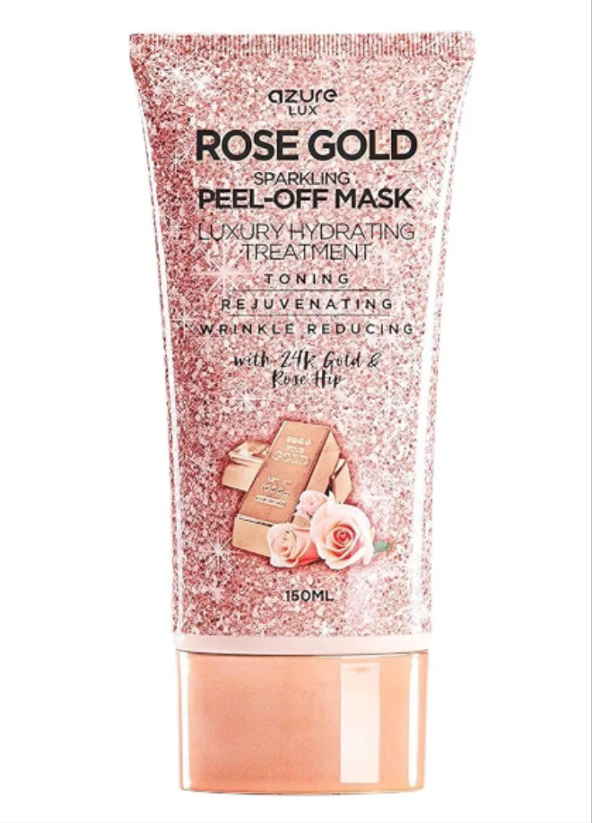 24K Gold Firming Peel Off Face Mask- Anti Aging, Lifting, Illuminating & Revitalizing - Removes Blackheads, Dirt & Oils - With Hyaluronic Acid and Collagen - Skin Care - 150mL