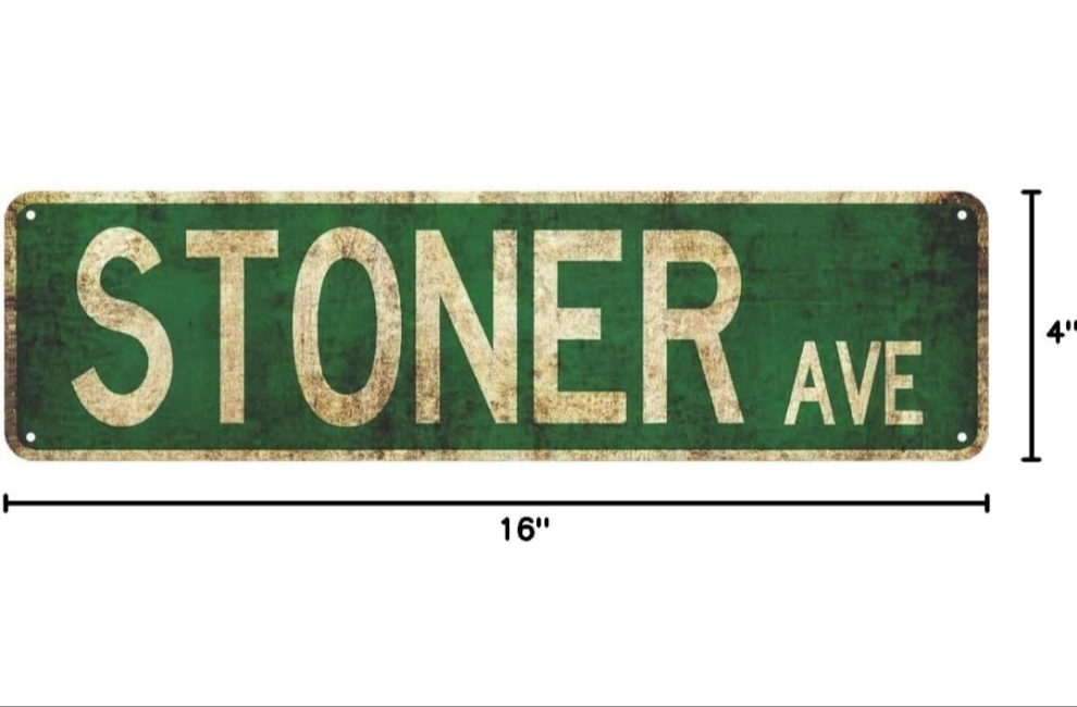 Stoner Avenue Street Sign Vintage Rustic Retro 4x16 inch Tin Sign