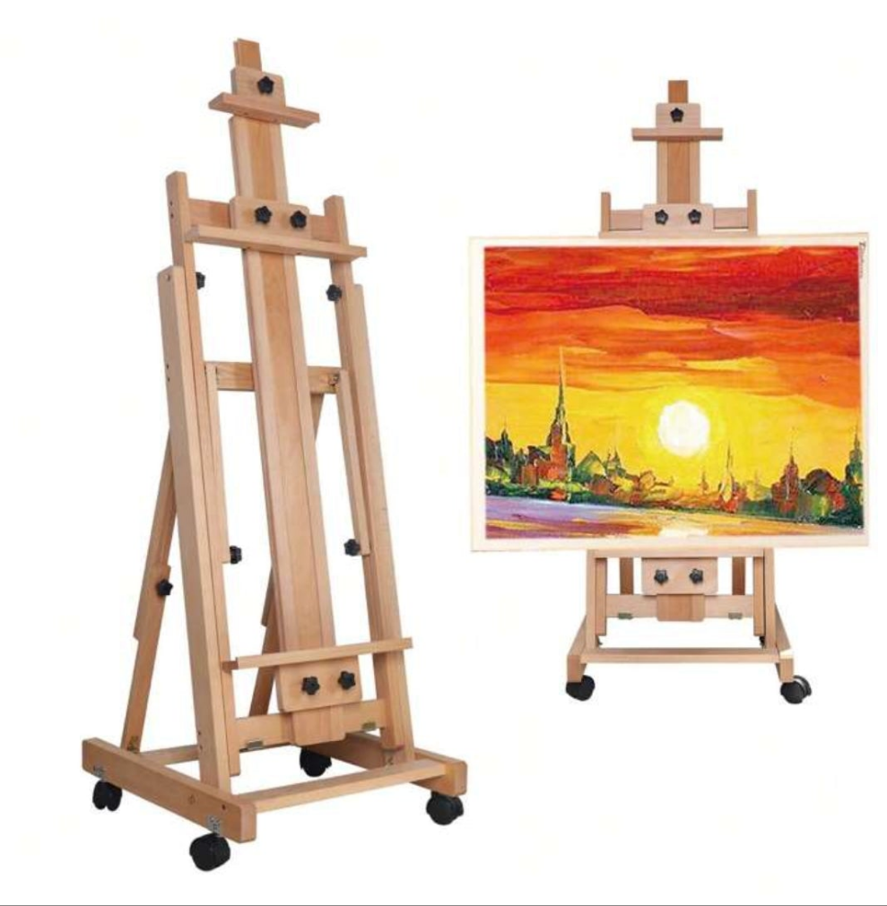Studio Easel, Dual-Purpose Floor Folding Sketching Easel For Painting, Sketching, Display, Etc