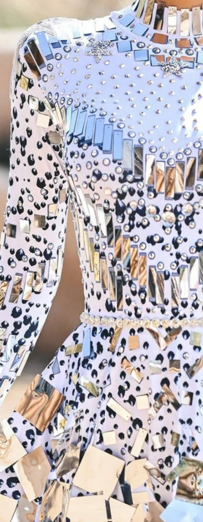 Sequin Rhinestone Dress White And Silver COCOMONEY