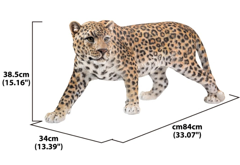 Leopard Stalking Statue Outdoor Garden Walkway Entryway Porch etc.
