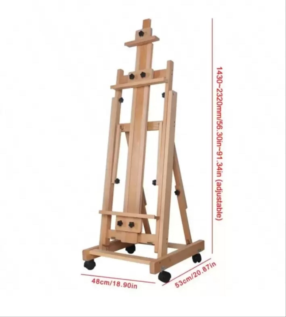 Studio Easel, Dual-Purpose Floor Folding Sketching Easel For Painting, Sketching, Display, Etc