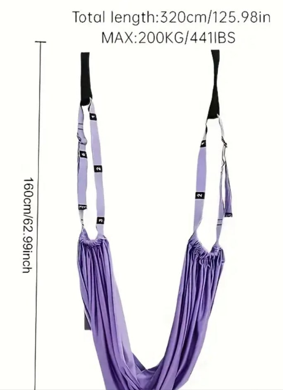 Yoga rope not elastic hanging door yoga stretch belt, opens your shoulders and back home workout for your door Polyester