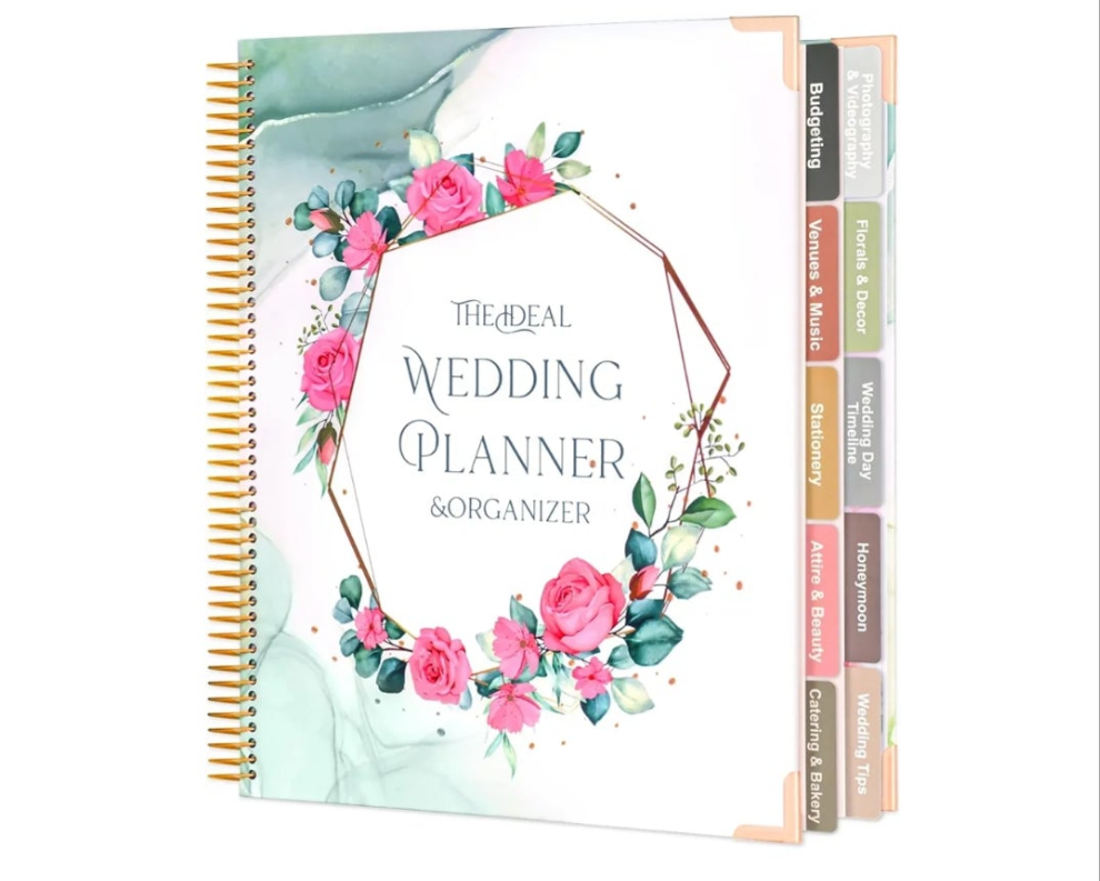 Wedding Planner for Bride: Wedding Planning Book and Organizer for Newly Engaged Couples 176 Pages Bridal Wedding Organizer Notebook with Sticker Checklists & Calendars for Bride To Be