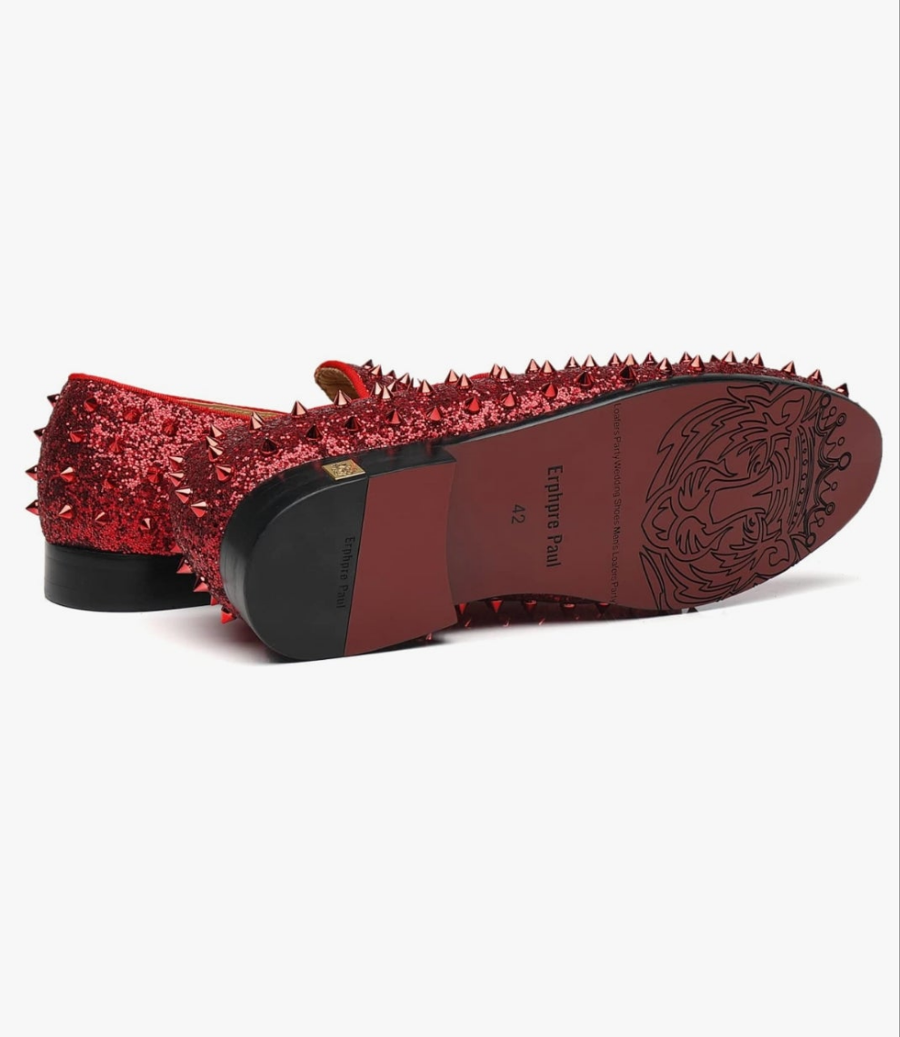 Men's Studded Loafers Spikes Rivets Luxury Dress Wedding Party Prom Shoes