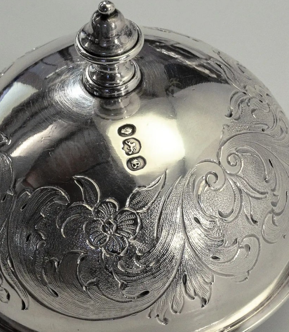 An exquisite piece 925 Sterling Silver William IV English sterling teapot on stand 1837 - 16" high x 9" wide x 12" deep