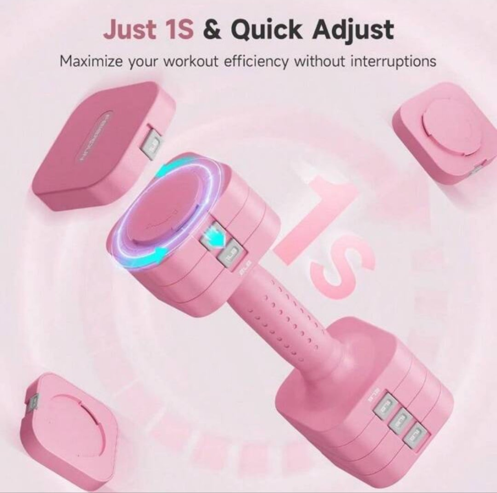 Adjustable Dumbbell Set Of 2, Each 2/4/6/8/10 Lbs Weight For Women, Quick Adjust Weight, Double Locking Protection, Versatile Hand Weights For Home Gym & Outdoor Exercise