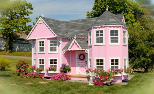 Pink Victorian Mansion Playhouse For a Princess oh my