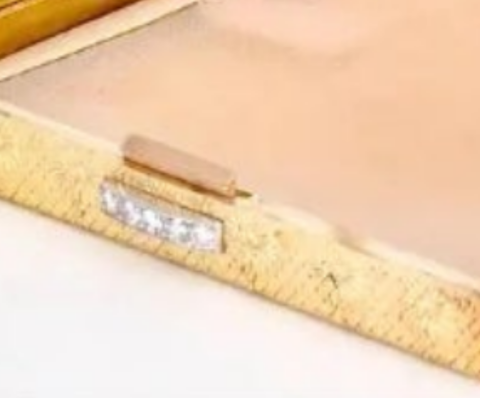 18k Gold Diamond Boucheron Paris Marguerite Diamond and Gold Compact Case