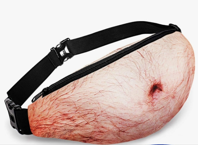 Funny Gifts White Elephant Gifts, Wisedom Gag Gifts Dad Bag Fanny Pack & 3D Beer Belly Waist Pack Waterproof For Women Men Christmas Stocking Stuffers