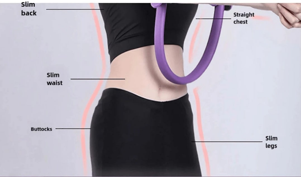 Pilates Circle Yoga Fitness Exercise Leg Beauty Magic Circle Crescent Handle Thin Waist Circle Multi Functional Leg Clamp Circle material tpa