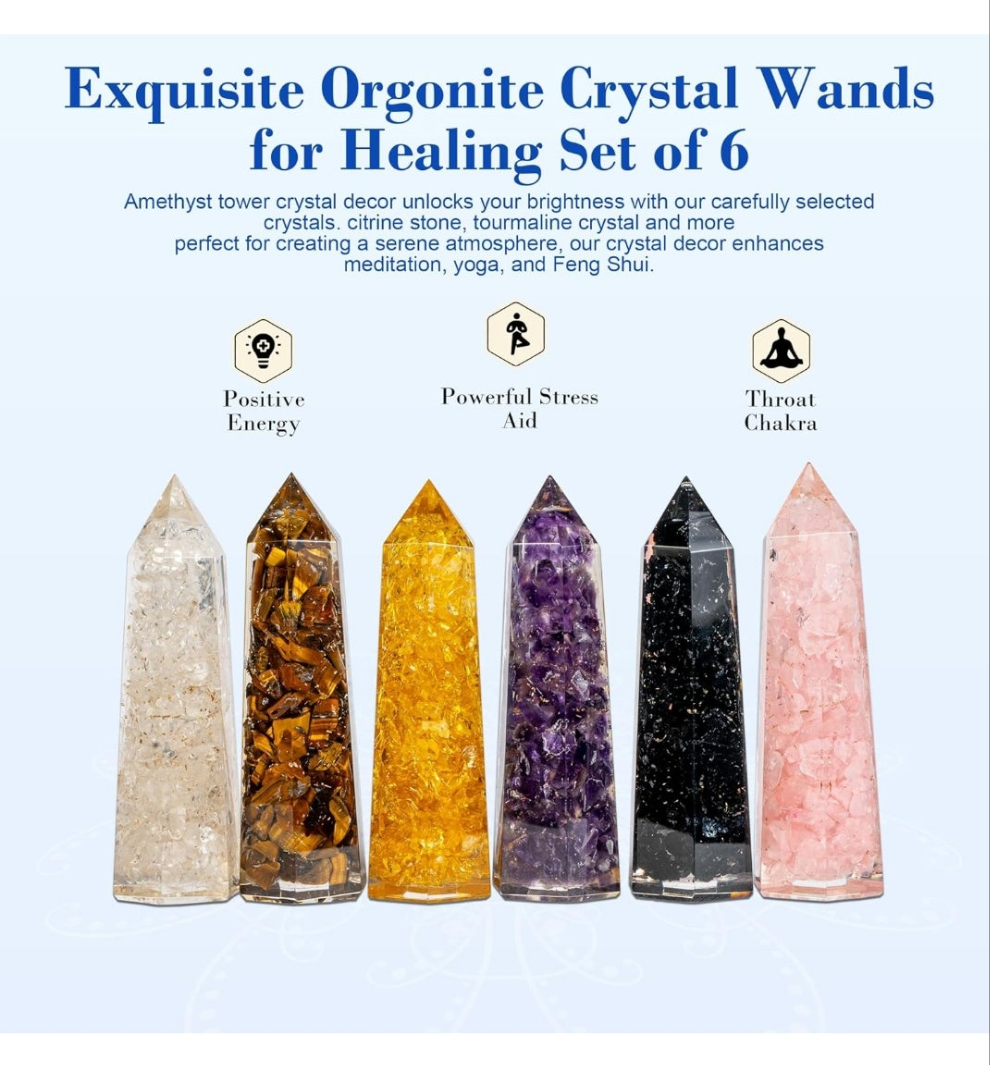 πππ ππ
π πππππππ πππππ: Our Healing Crystals Wand Set includes Amethyst, Tigerβs Eye, Rose Quartz, Citrine, Clear Quartz and Black Tourmaline. Each of the 3-inch crystal stones wands is hexagonal, expertly cut, and crafted for energy hea