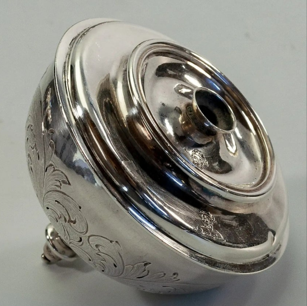 An exquisite piece 925 Sterling Silver William IV English sterling teapot on stand 1837 - 16" high x 9" wide x 12" deep