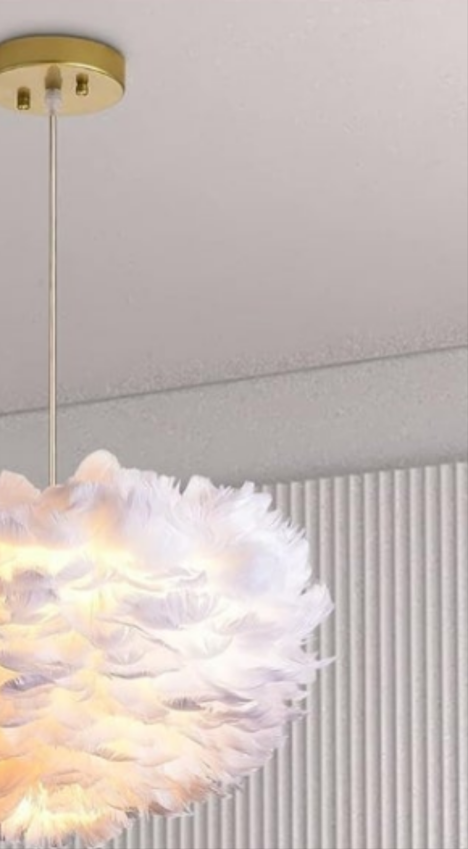 Feather Chandeliers, 3 Lights Modern Romantic Ceiling Haning Lamp, Pink Creative Art Feather Shade Chandelier, for Girls Room, Bedroom, Living Room, Dining Room, 17.7 inch