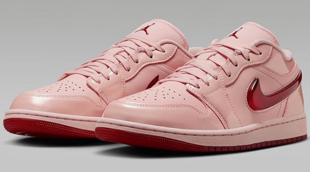 Air Jordan 1 Low SE Women's Shoes (HF3174-600, Washed Coral/Washed Coral/Gym Red)