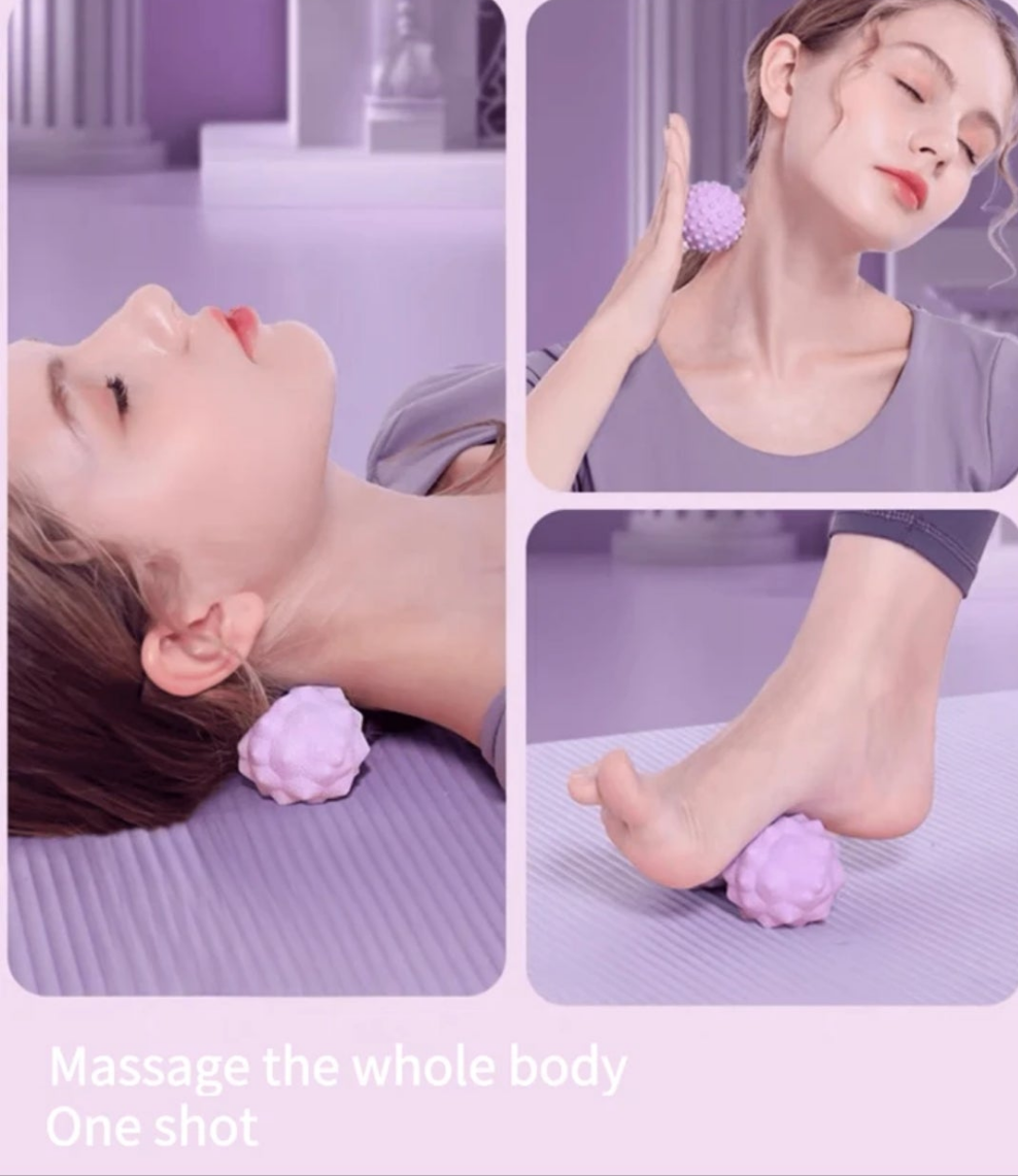 2pcs Massage Ball, Fascia Ball, Muscle Relaxation Ball, Acupressure Spiky Ball, Yoga Fitness Ball, Handheld Foot Roller