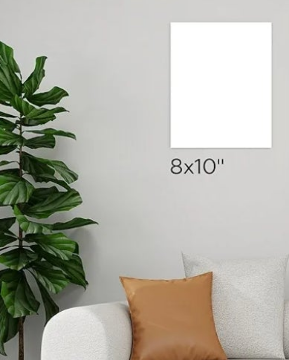Stretched Canvas for Painting,10Pack 8X10 Inch Stretched White Blank Canvas,8 Oz Triple Primed 5/8" Profile Stretched Canvases,100% Cotton,Canvas for Painting, for Acrylics, Oils