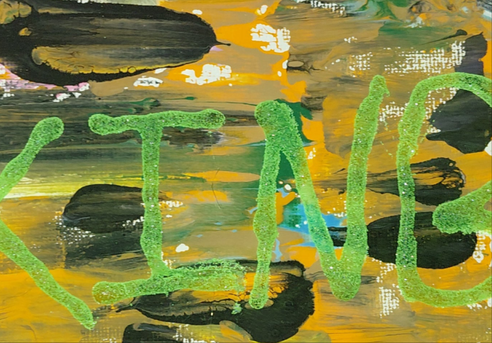 COCOMONEY ART Glow king 1 OF 1 CUSTOM PIECE BY COCOMONEY painting on canvas