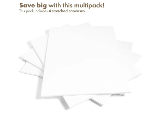 4 Stretched Canvases 24x32, 4-Pack Canvases for Painting, Painting Canvas Bulk, Stretched Canvas for Adults Blank Canvas for Painting, Painting Canvases Paint Canvases for Painting Art Canvas