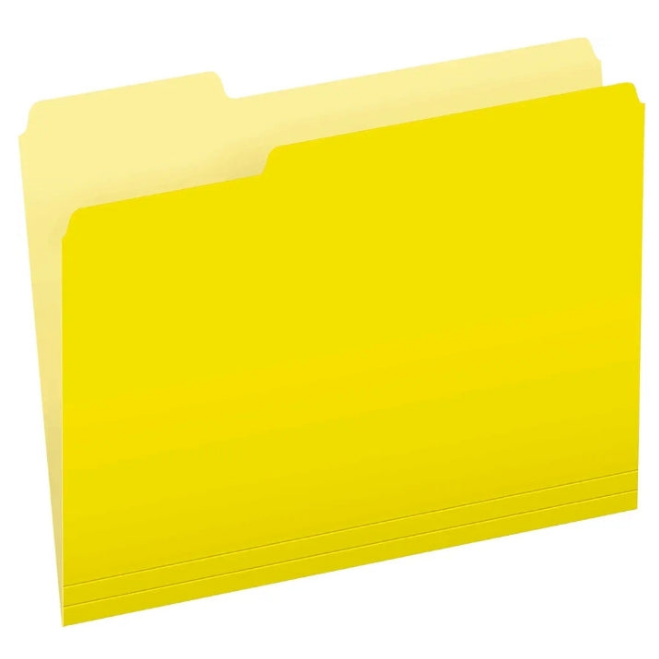 Two-Tone Color File Folders, Letter Size, 1/3 Cut, Navy, 100 Per box (152 1/3