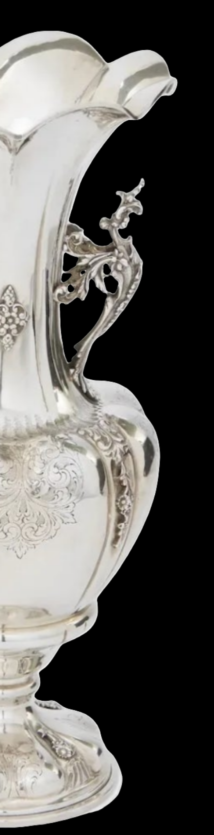 Large Sterling Silver Decorative Vase / Piece 925 silver