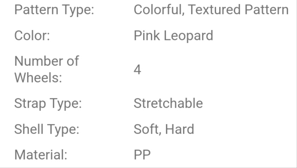 3pcs-20"+24"+28" Pink Leopard Luggages ,Hardshell Luggage Sets 3 Pcs Spinner Suitcase With TSA Lock Lightweight COCOMONEY