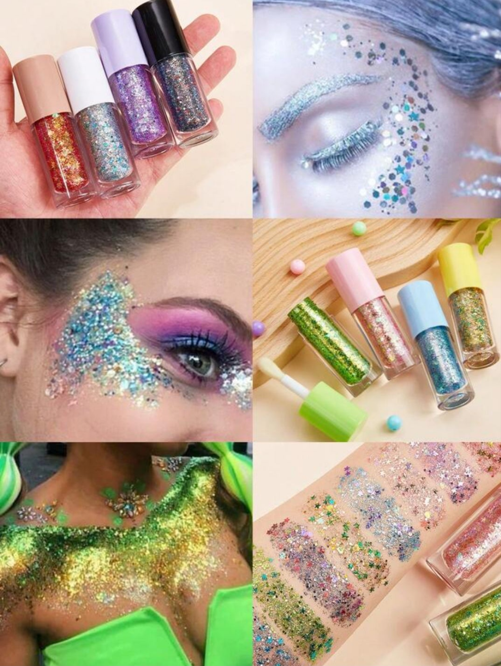 1pc Shiny Glitter Gel Makeup Holographic 3d Sparkly Pet Glitters For Face, Eyes, Body, Hair Diy Art, Easy To Apply And Clean, Perfect For Music Festival, Outdoor Party, Salon, Family Creative Day, Anniversary Gifts