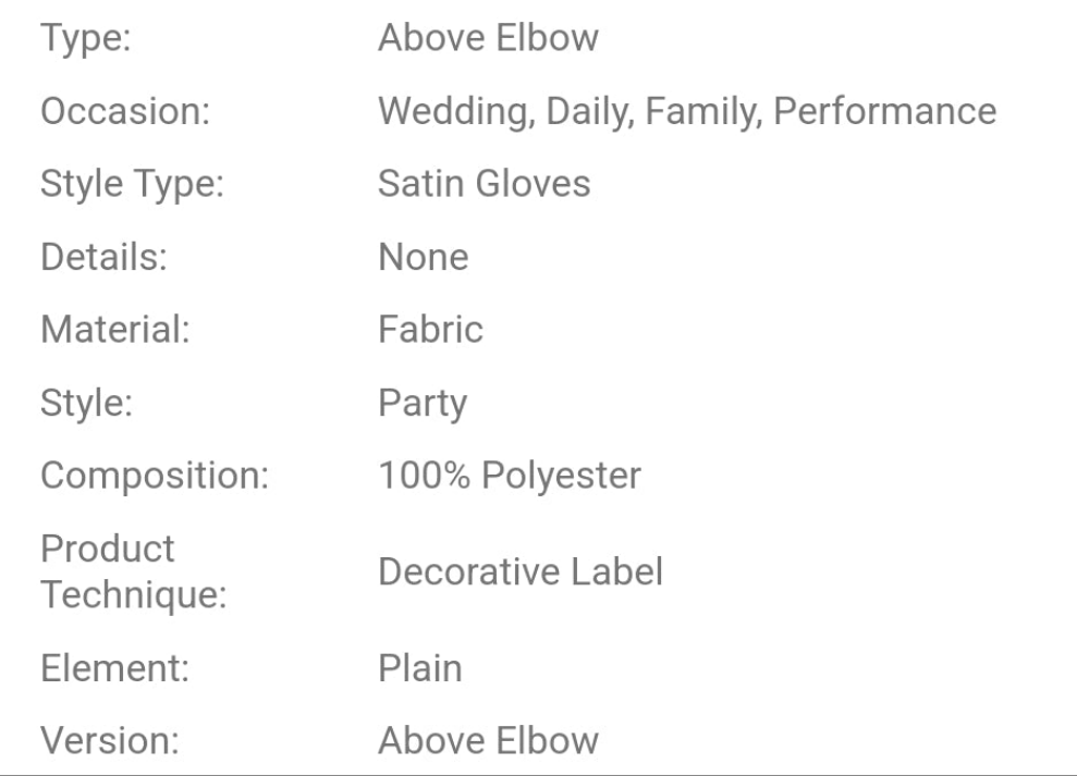 1 Pair Women Long Satin Gloves Suitable For Formal Dress, Parties And Performances Halloween Wedding