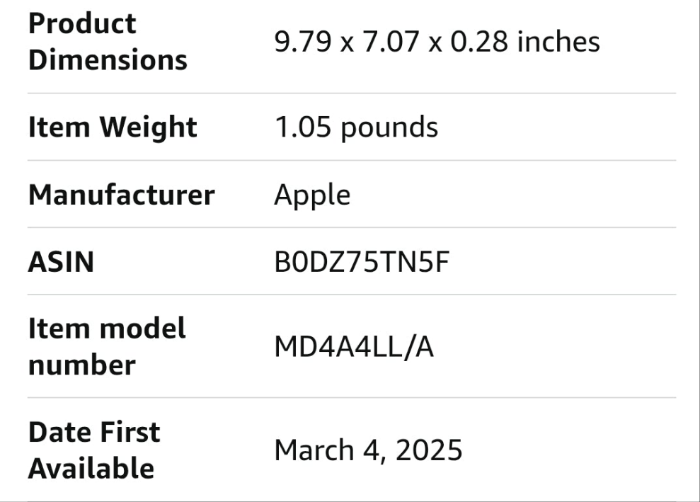 Apple iPad 11-inch: A16 chip, 11-inch Model, Liquid Retina Display, 128GB, Wi-Fi 6, 12MP Front/12MP Back Camera, Touch ID, All-Day Battery Life —