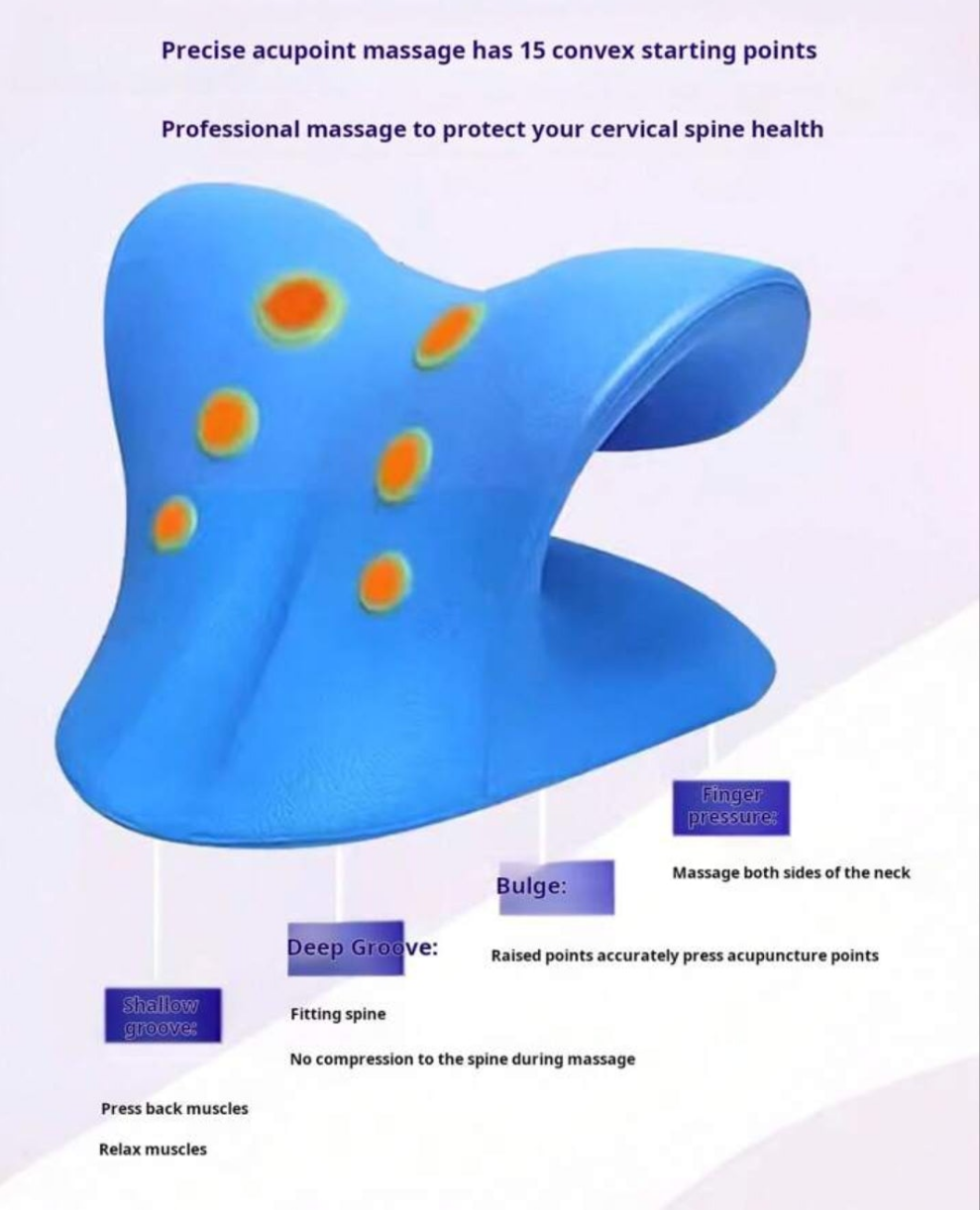 1pc Neck Pillow To Relieve Pressure & Loosen Cervical Spine, Polyurethane Heating Massage Pad Traction Pillow material eva