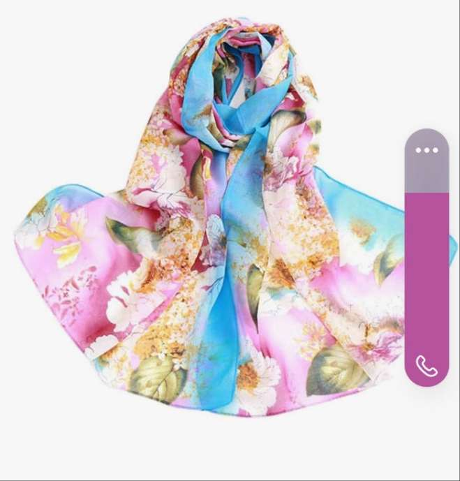 Women's Chiffon Scarf Lightweight Scarves Fashion Floral Print Scarfs Shawl for Ladies and Girls
