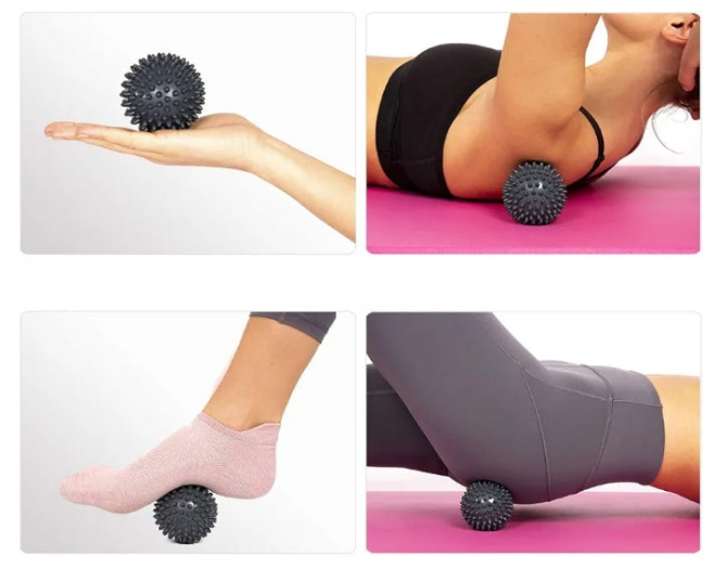 Foot Massager Roller,Massage Lacrosse Ball,Spiky Ball Therapy Set for Relieve Plantar Fasciitis,Heel & Foot Arch Pain and Deep Tissue Massage