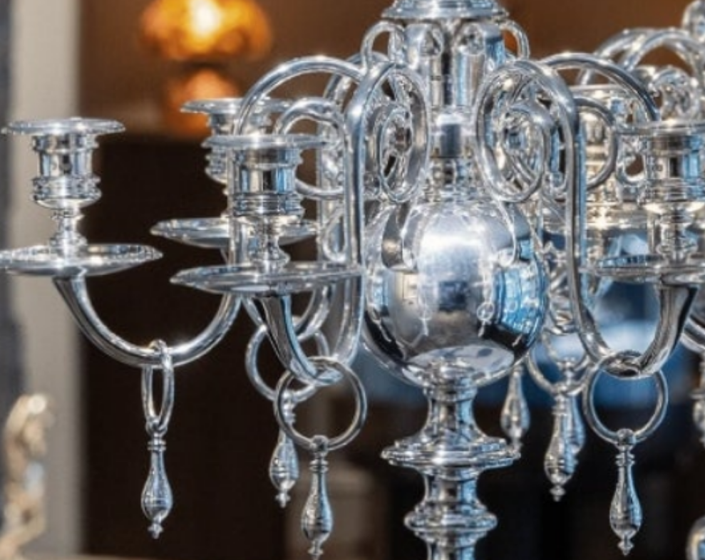 2pcs- Pair of Silver Candelabra by Thomas Bradbury elegant and fun a stunning masterpiece of candle holders from the 1930s