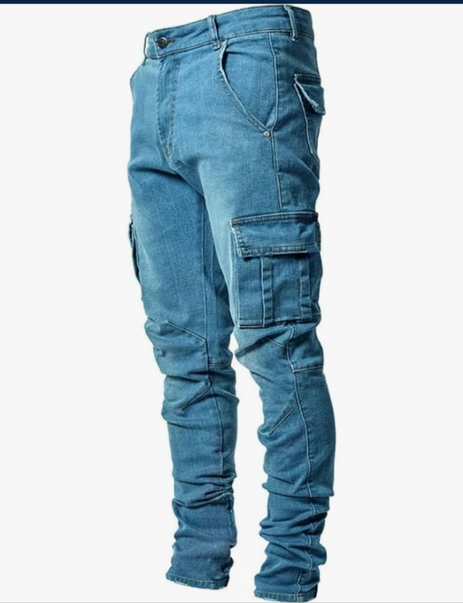 Men's Slim Fit Stretch Jeans Ripped Skinny Jeans for Men, Distressed Straight Leg Fashion Comfort Flex Waist Pants
