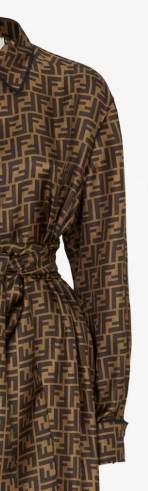 Fendi Brown twill dress