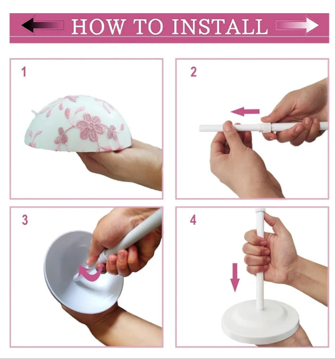 Wig Stand White 1PC Adjustable Height Portable Wig Holder Stands Non-Slip Wig Head Holders Sturdy Plastic Wig Head Stand for Multiple Wigs and Hats Styling Drying Display