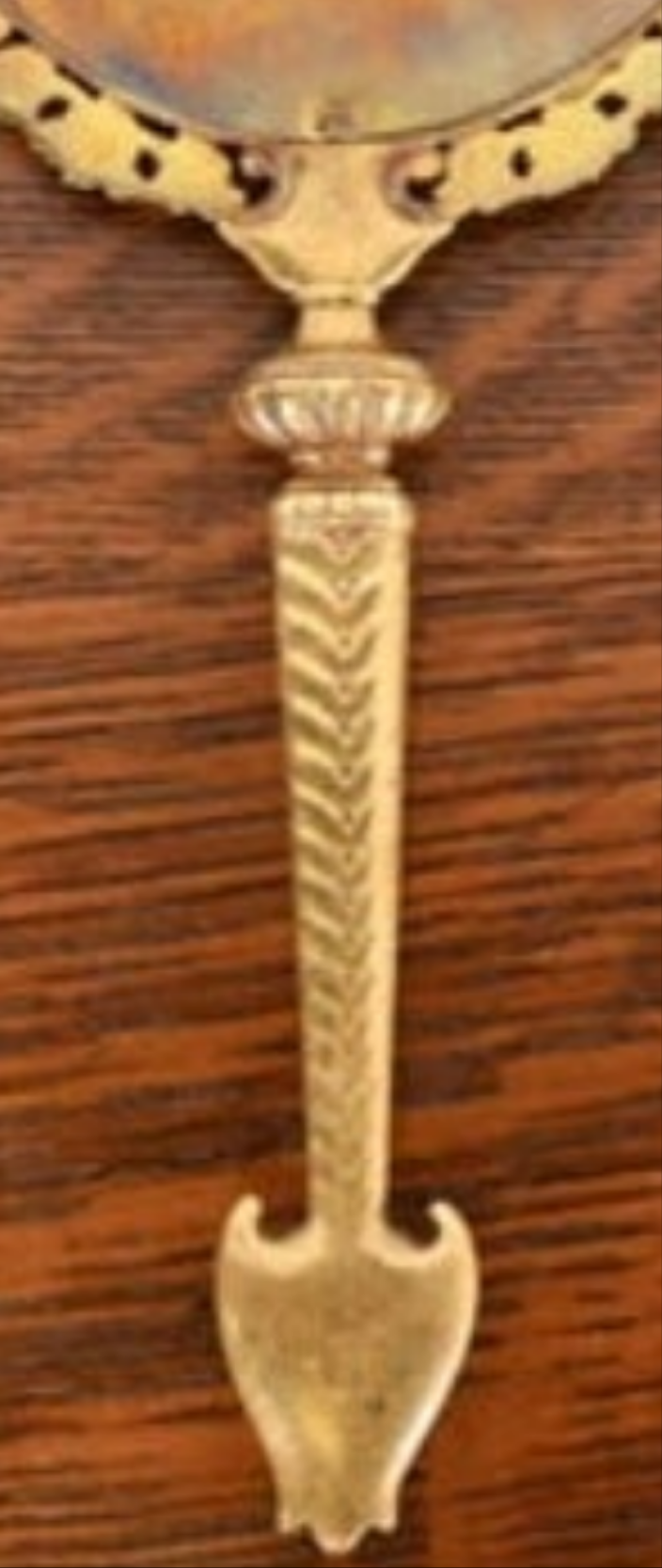 Antique Tiffany & Co. Bronze Doré Medusa Vanity Hand Mirror, Circa 1910
