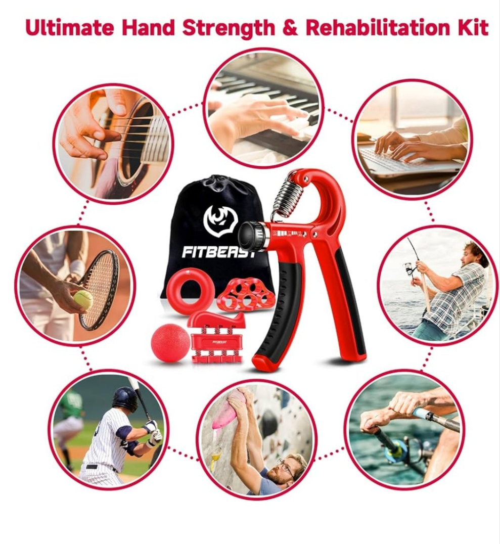 Grip Strengthener Forearm Strengthener Hand Grips Strengthener Kit - 5 Pack Adjustable Resistance