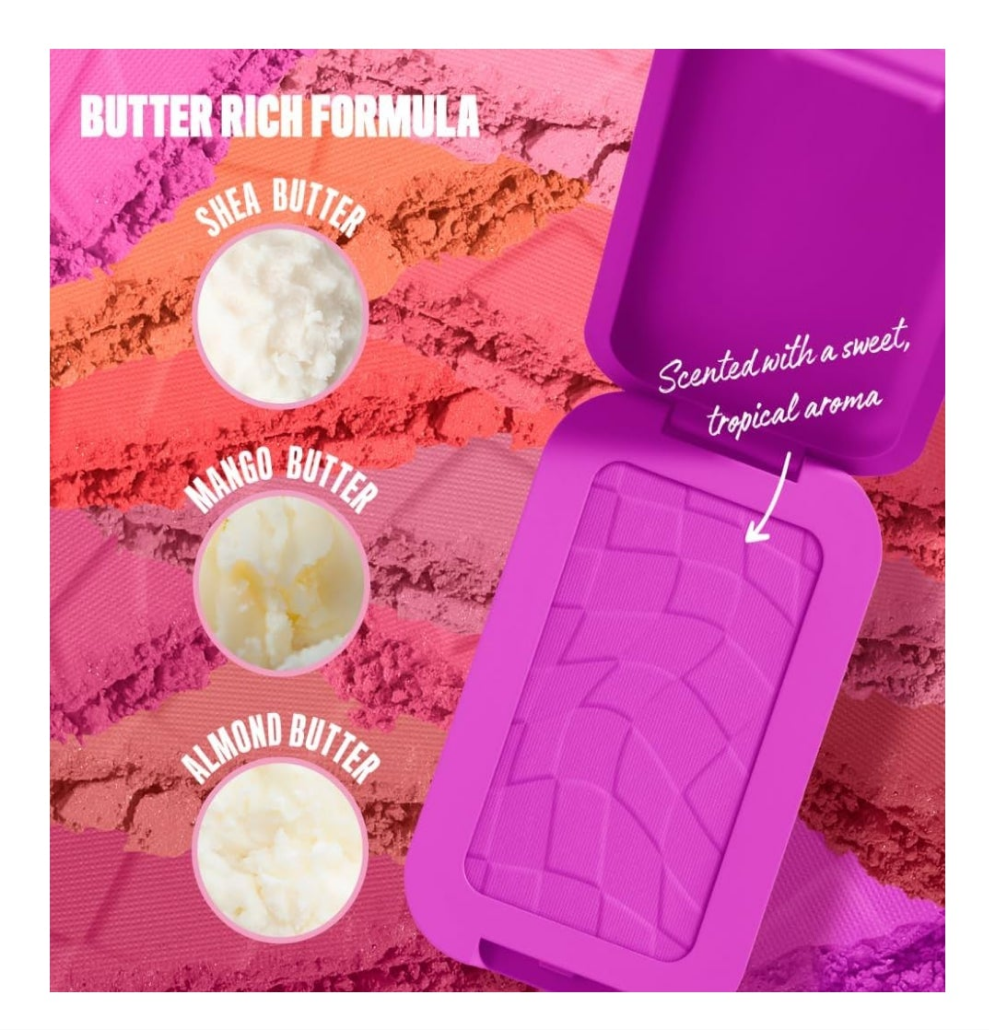 NYX PROFESSIONAL MAKEUP Buttermelt Powder Blush, Fade and Transfer-Resistant Blush, Up to 12HR Make Up Wear, Vegan Formula - All The Butta