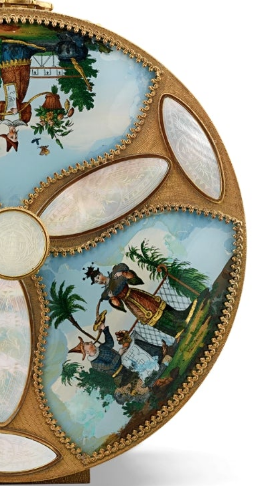 Fabulous Piece A Palais-Royal Mother-of-Pearl Perfume Box and Flasks made of crystal gilt bronze and pink opaline glass. Absolutely stunning. π