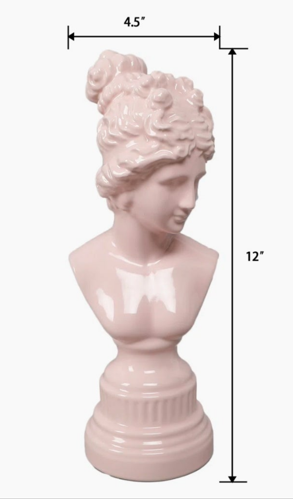 12 in Ceramic Greecian porcelain sculpture statue collectable